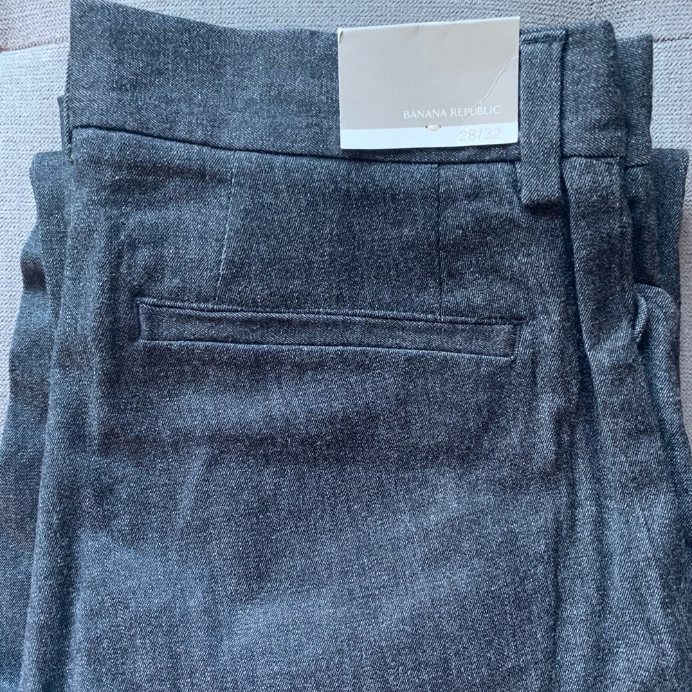 New Banana Republic Mens Heather Gray Pant, 28/32